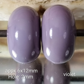 DuoSet Spacers/kleinere kralen, ca 6x12mm, Violet