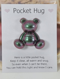 PocketHug #010 TeddyBear Pink/Groenig