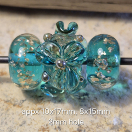 IKOC0024: Set met bloemen Teal