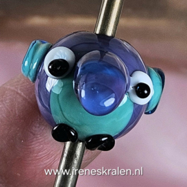 IKPR0004: Grote Kraal Toekan Paars Turquoise