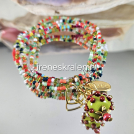 GR018: Schattig Armbandje met Lampwork GlasKraal