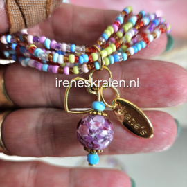 RZ 0008: Schattig Armbandje met Lampwork GlasKraal