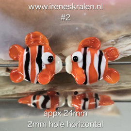 IKOR044: DuoSet Vissen DubbelZijdig, ca 24mm