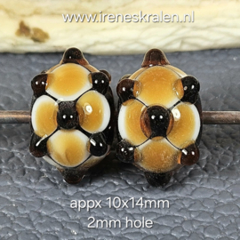 IKBR0001: DuoSet dikke Kardinaaltjes, ca 10x14mm