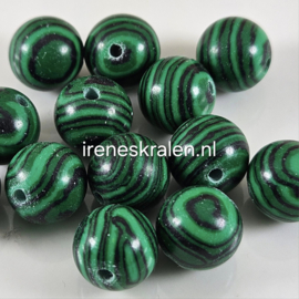 GG 008: Groen Malachiet Rond, ca 10mm