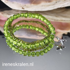 GR018: Set Armbandjes Groen, ca 19cm