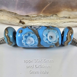 IKOC0019: Set van 3x GrootGatKraal Turquoise (5mm gat)
