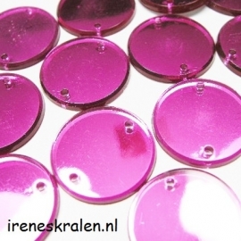 Opnaaisteen Plat 18mm Fuchsia