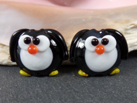 IKZW0155: DuoSet Pinguins DubbelZijdig, ca 19mm