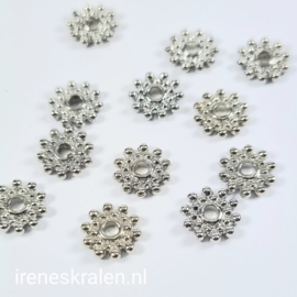 M 017: Spacer Zilverkleur, ca 9mm