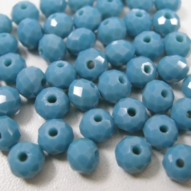 GAq008: Facetkraal Donker Turquoise, 5x6mm