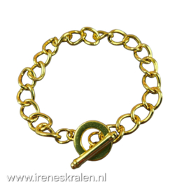 WI 0000: Armbandje goudkleur, ca 19cm