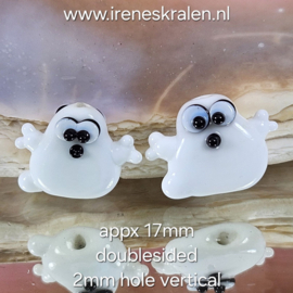 IKZW0025: DuoSet Spookjes DubbelZijdig, ca 17mm