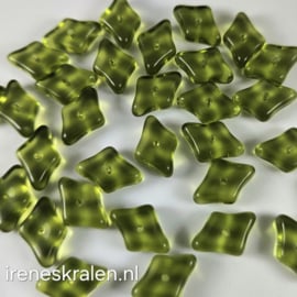 GG 039: Platte Ruit GrasGroen, ca 4x14x10mm