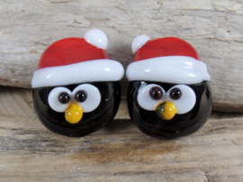 IKZW0027: Pair Penguins DoubleSided, appx 16mm