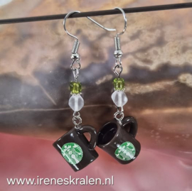 BR0011: StarBucks Oorbellen Bruin