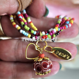 RD 0000: Schattig Armbandje met Lampwork GlasKraal