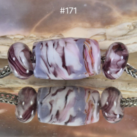 IKPR0074: Set van 3x GrootGatKraal Paars & Roze, ca 24x15mm, 8x14mm