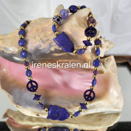 PRS 0002: Set van ketting en armband paars