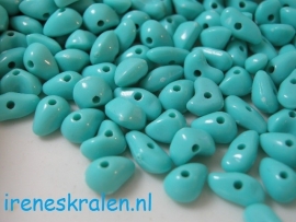 GT 281 Onregelmatig gevormd acryl groenig turquoise, 3-4mm *