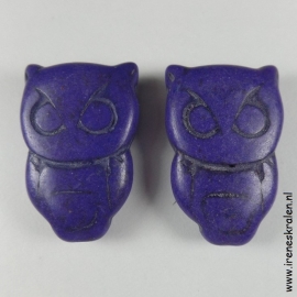 Gprs 006: Stone Owl Purple 28x19mm doublesided