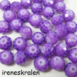 Gprs 005 b Faceted Purple whiteheart, rondell 6x8mm