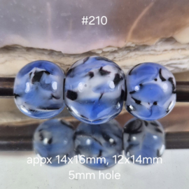 IKBL0016: Set van 3 GrootGatKralen Tijger Blauw