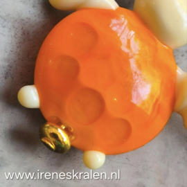 OR0018: Ketting met zelfgemaakte glas-schildpad