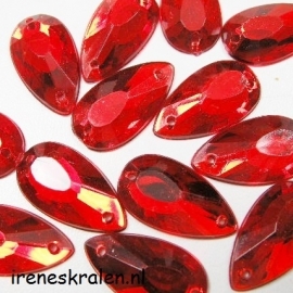 Opnaaisteen Druppel 21x12mm Rood