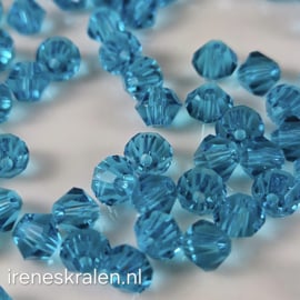 GAq029: Facet Toupille Aqua 4mm *