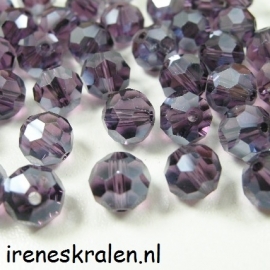 Gprs 108: Faceted Glass PurpleViolet, 7.6mm  (1.1mm hole)