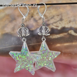 WI 0029: Glitter-oorbellen Sterren
