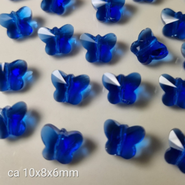GBL 017: Vlinder/Butterfly Blauw/Blue,  8x10mm