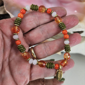 OR 0033: Armband Oranje, ca 19cm elastisch