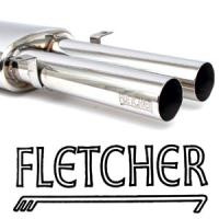 FLETCHER sportuitlaat RVS dubbel midden