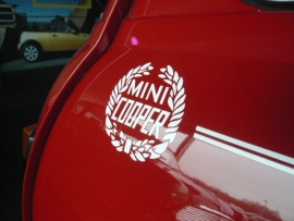 Cooper sticker zijkant wit