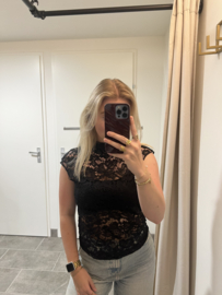 Lace Top Tess - Zwart