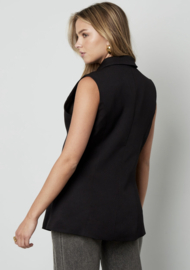 Mouwloze Blazer Roos - Zwart