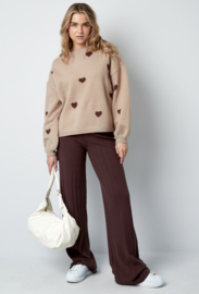 Brown Flared Broek