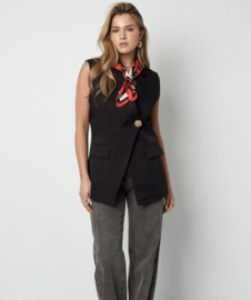 Mouwloze Blazer Roos - Zwart