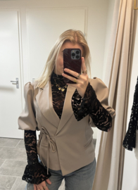 Lace Top Daisy - Zwart