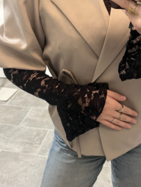 Lace Top Daisy - Zwart