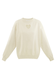 Heart Sweater Off-White