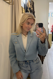 Cropped Blazer Denim