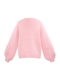 Lovely Floral Sweater Pink