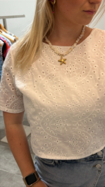 Broderie Top Saar - Wit