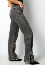 Jessy Bow Jeans - Grey