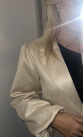 Kiki Blazer Shiny lange mouw - Beige