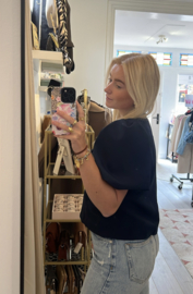Bo Blazer pofmouw - Navy Blauw