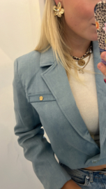 Cropped Blazer Denim